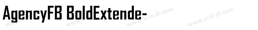AgencyFB BoldExtende字体转换